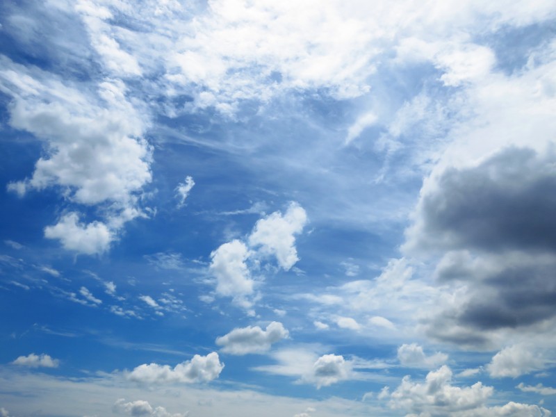 蓝天白云美丽风景图片