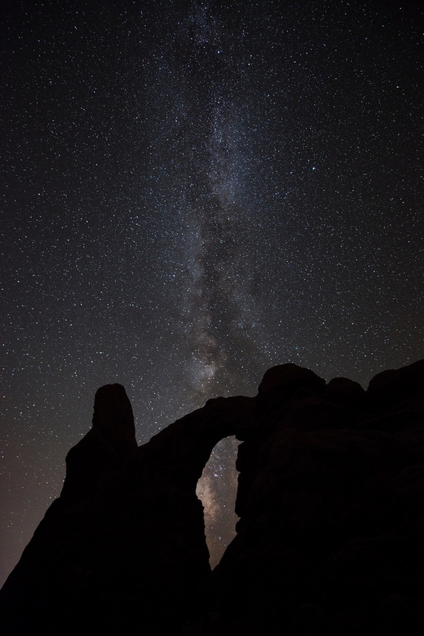 美国犹他州夜空的繁星点点图片