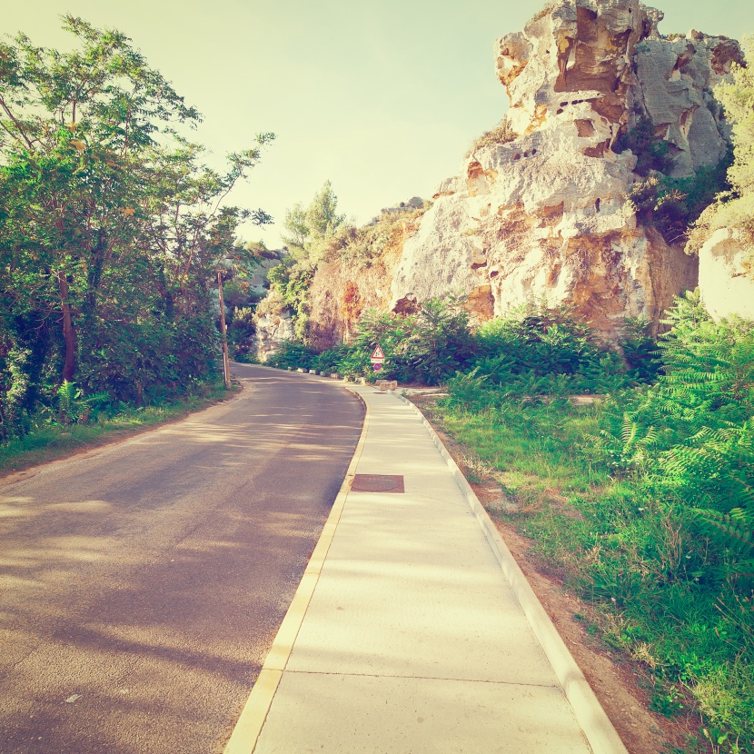 高山道路風景圖片