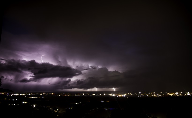 狂暴震撼的雷霆閃電風景圖片