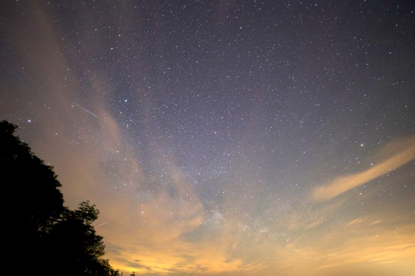 延时拍摄的星空图片