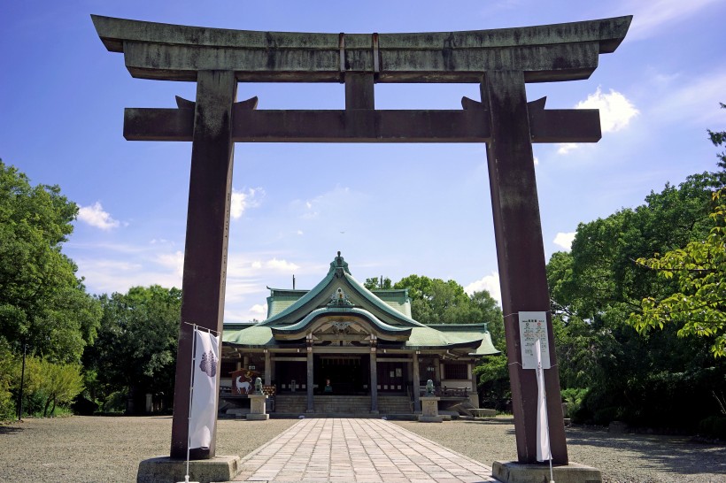 日本大阪城公園城市風(fēng)景圖片