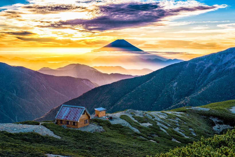 日本富士山自然風(fēng)景圖片