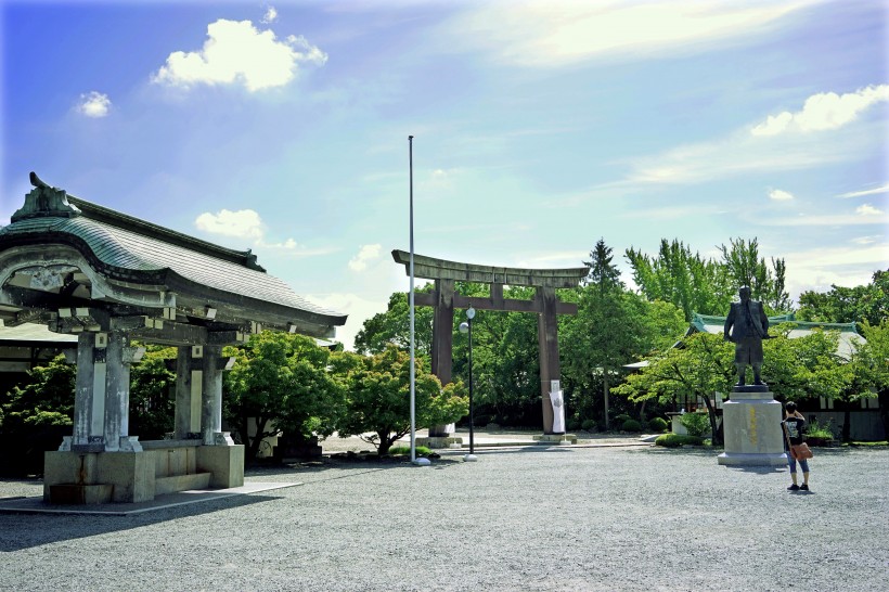 日本大阪城公园城市风景图片