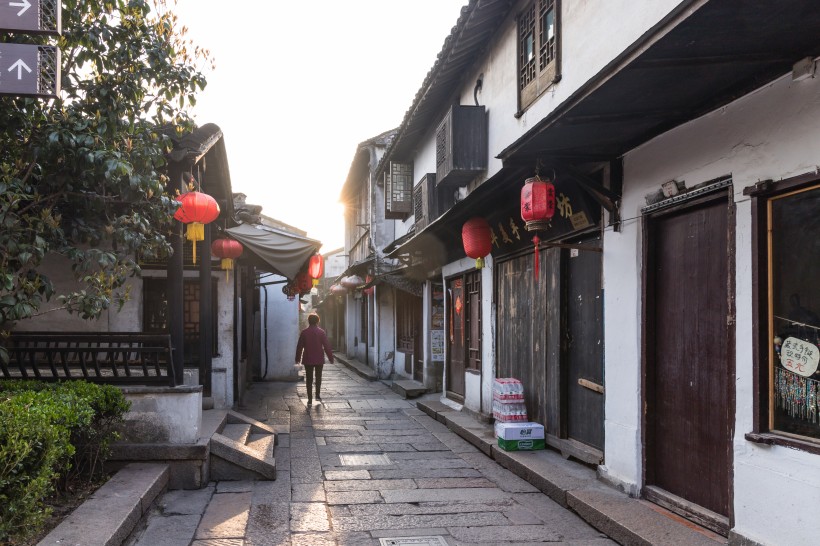 古風(fēng)濃郁的浙江西塘古鎮(zhèn)風(fēng)景圖片