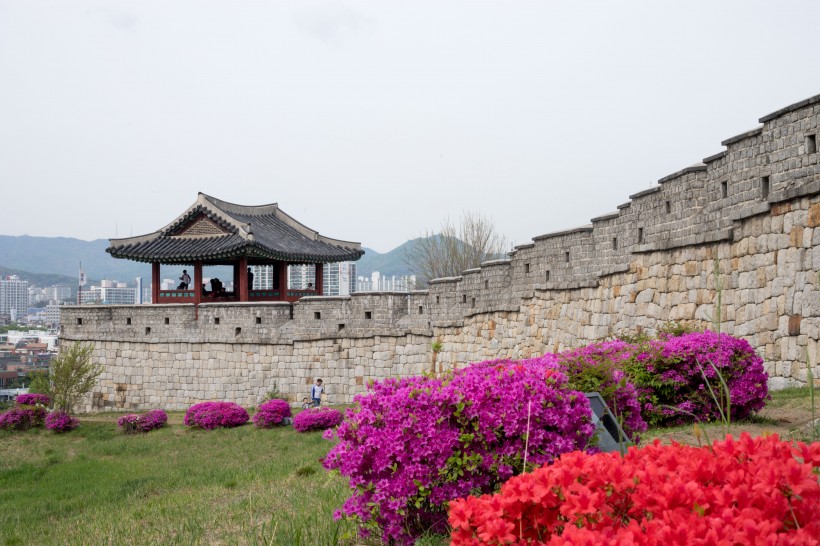 韓國水原華城建筑風景圖片