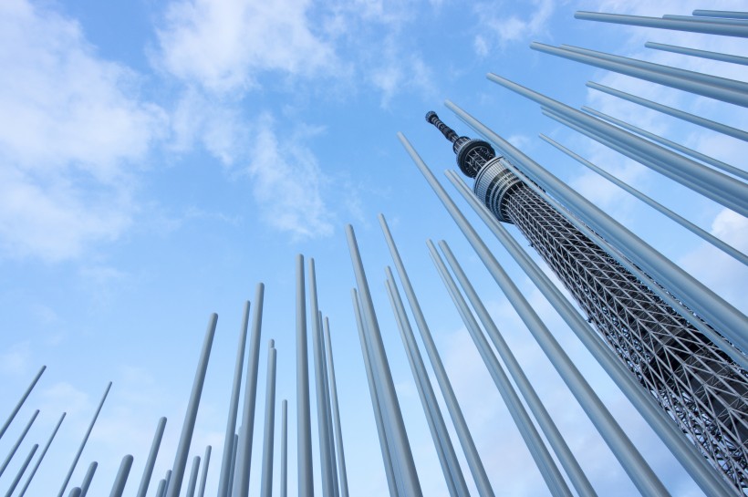 日本东京晴空塔建筑风景图片