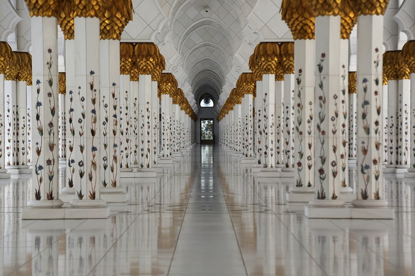 阿聯(lián)酋阿布扎比清真寺建筑風(fēng)景圖片