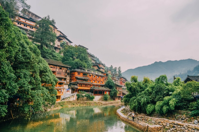 贵州黔东南西江千户苗寨自然风景图片