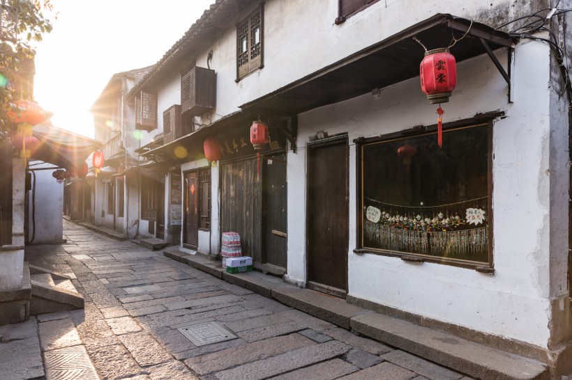 古風(fēng)濃郁的浙江西塘古鎮(zhèn)風(fēng)景圖片