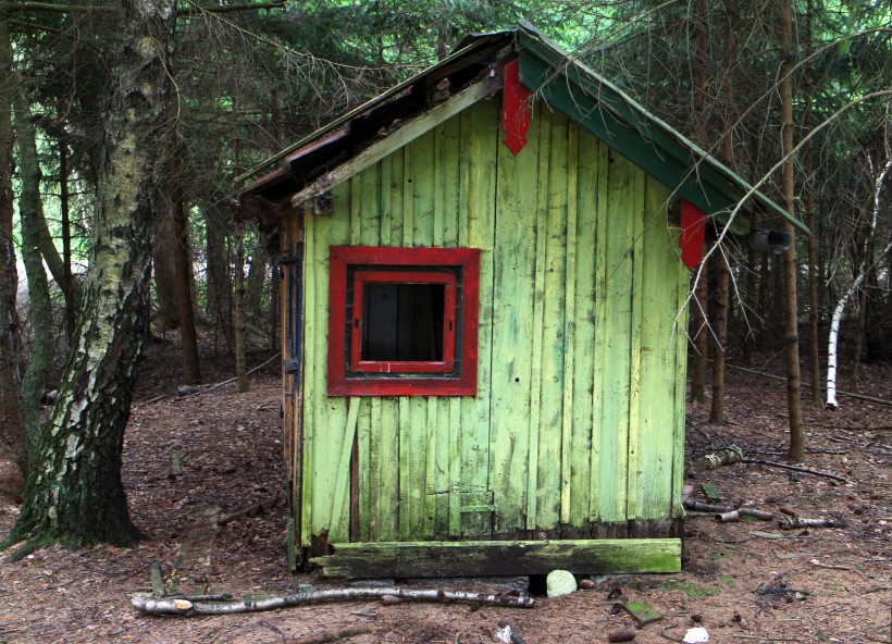 加拿大魁北克森林小屋风景图片