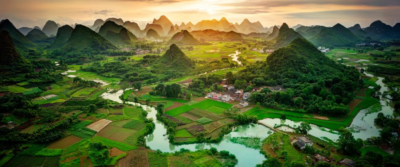 美麗的廣西桂林山水風景圖片