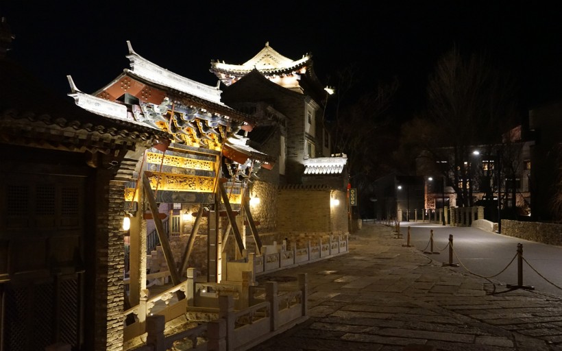 北京古北水镇夜景图片