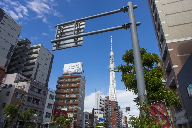 日本东京晴空塔建筑风景图片