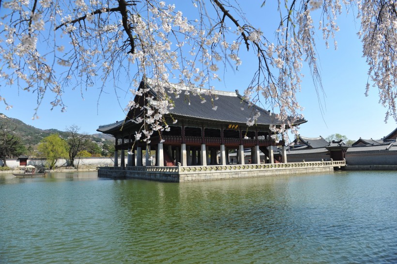 韩国首尔景福宫建筑风景图片