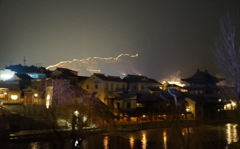 北京古北水镇夜景图片