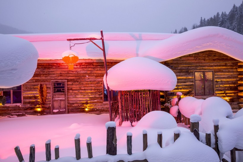 黑龙江雪乡风景图片