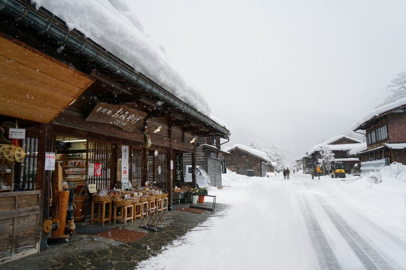 日本白川鄉(xiāng)雪景風(fēng)景圖片