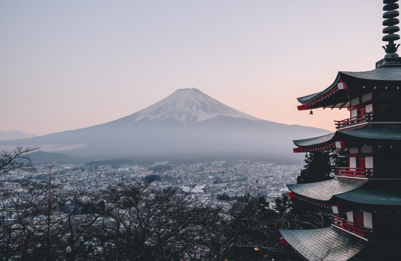 日本富士山的景色圖片