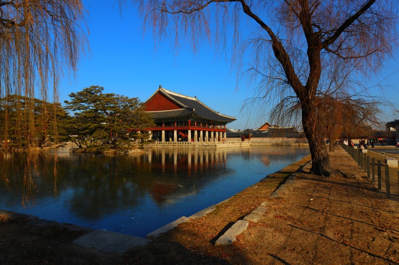 韩国首尔景福宫建筑风景图片