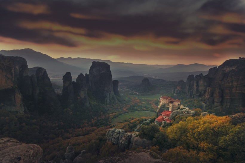 希腊米特奥拉修道院建筑风景图片