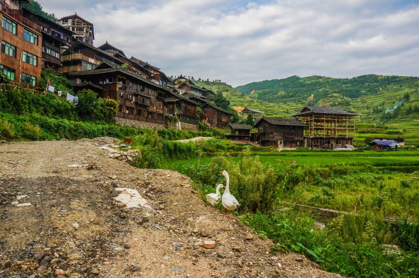 貴州黔東南西江千戶苗寨自然風景圖片