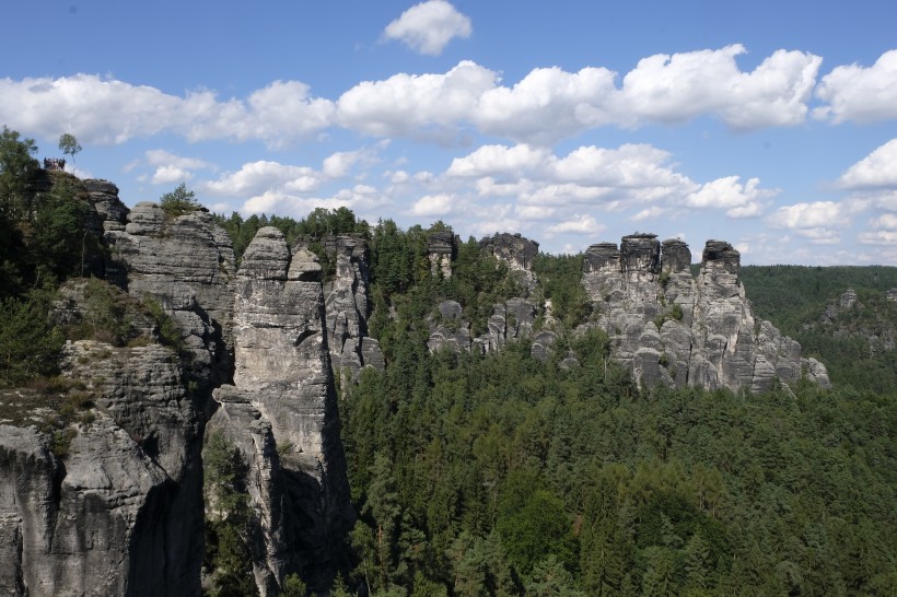 德国易北河砂岩山脉自然风景图片