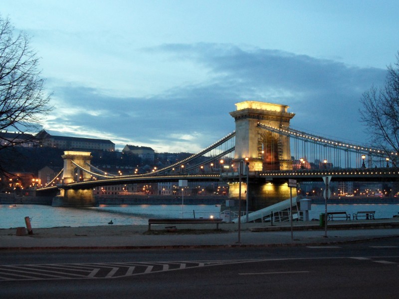 匈牙利布达佩斯塞切尼链桥建筑风景图片