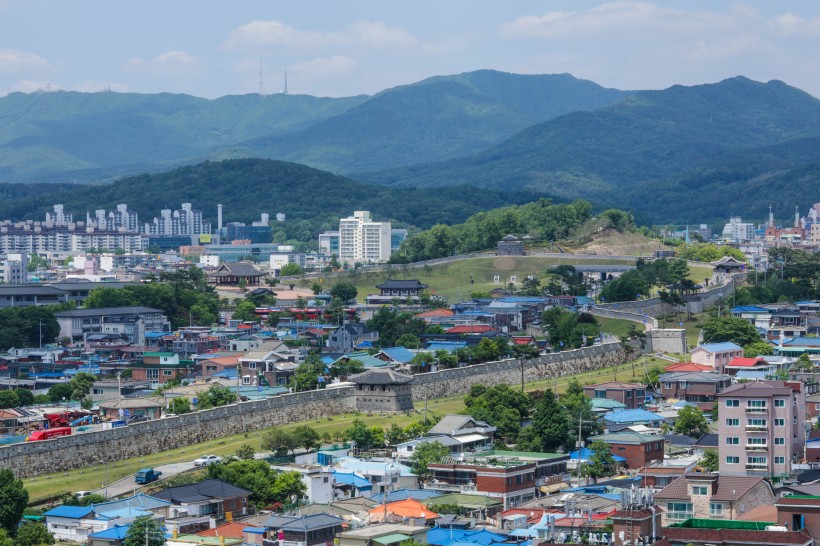 韓國水原華城建筑風景圖片