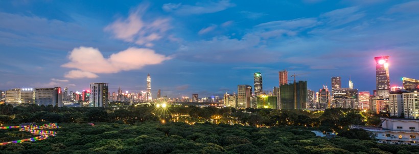 美麗的廣東深圳夜景圖片