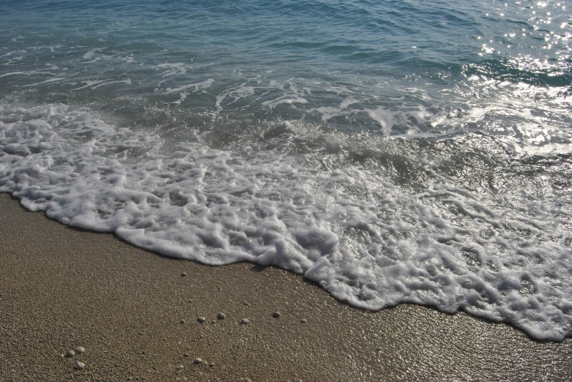 希腊莱夫卡达海滩风景图片