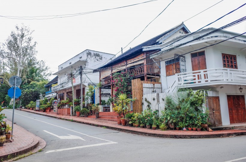 老挝琅勃拉邦城市风景图片