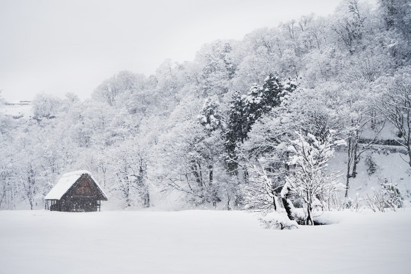 日本白川鄉(xiāng)雪景風(fēng)景圖片