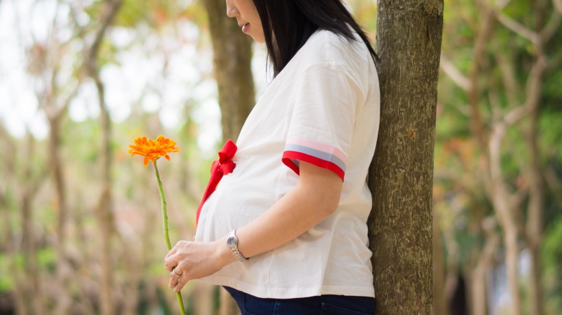 怀着宝宝的孕妇图片