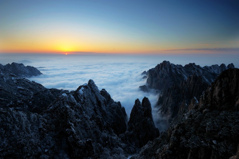 唯美安徽黄山自然风景图片