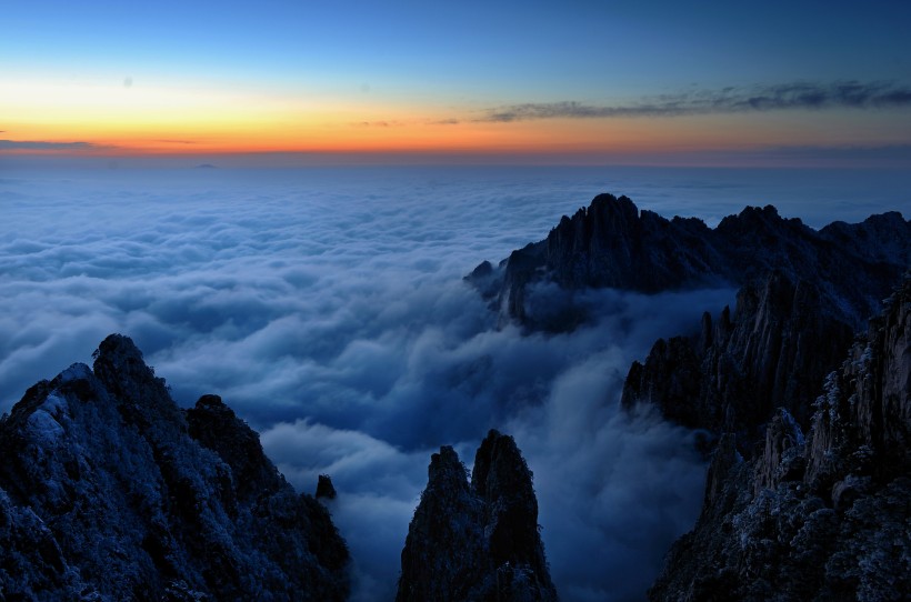 唯美安徽黄山自然风景图片