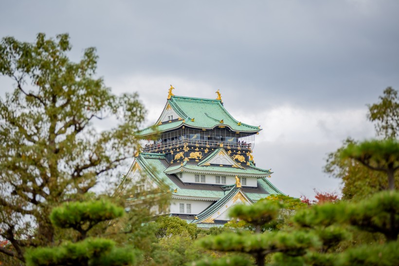 日本大阪迷人秋季风景图片