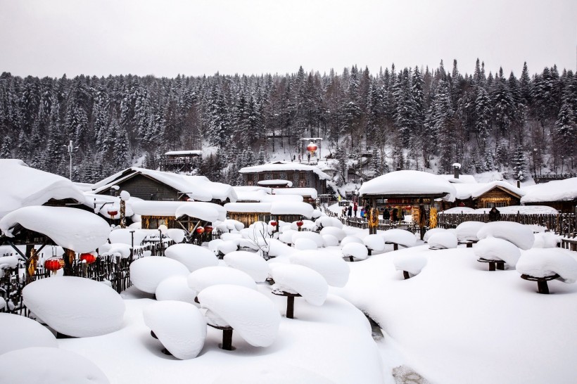 黑龙江雪乡风景图片