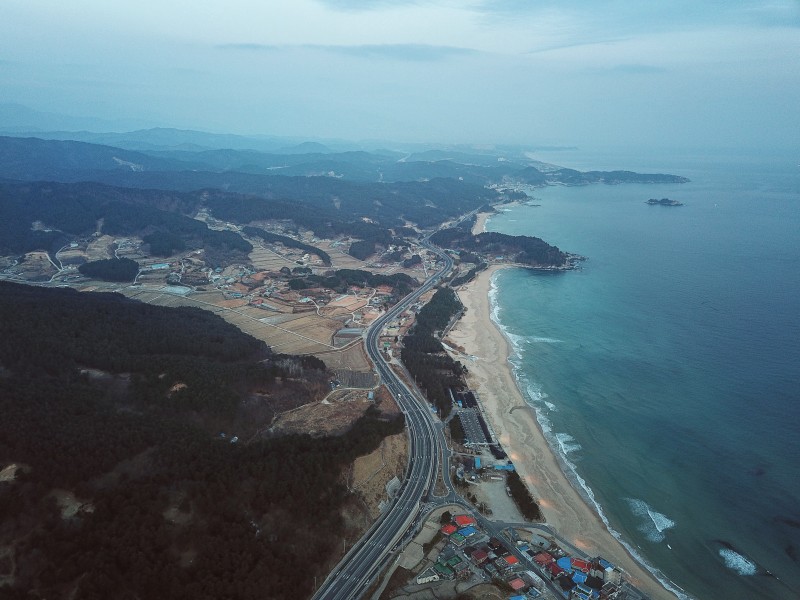 韩国海水浴场风景图片