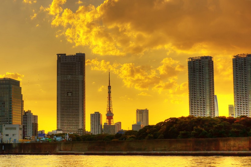 日本东京辉煌绚丽的夜景图片