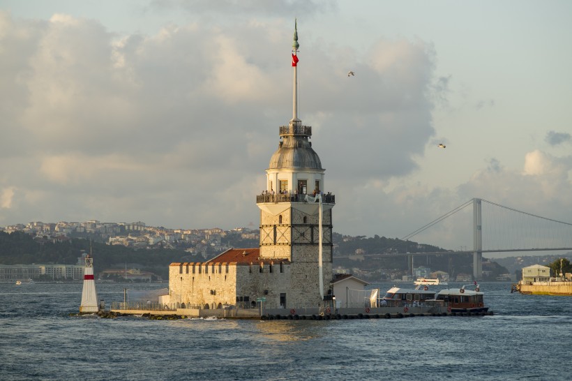 土耳其处女塔建筑风景图片 