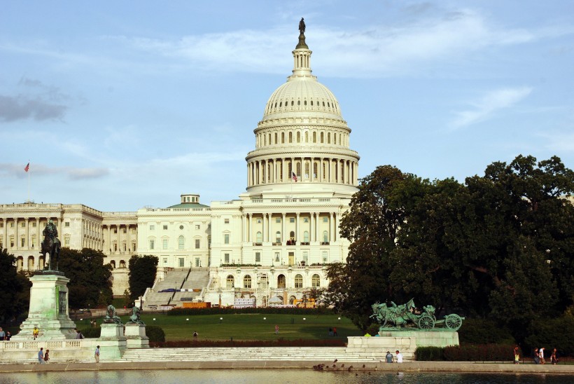 美国华盛顿白宫建筑风景图片