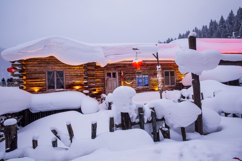 黑龙江雪乡风景图片