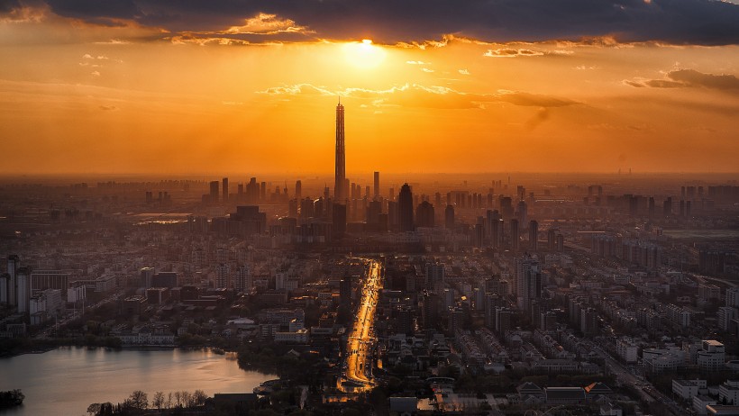 日益发展的天津建筑风景图片