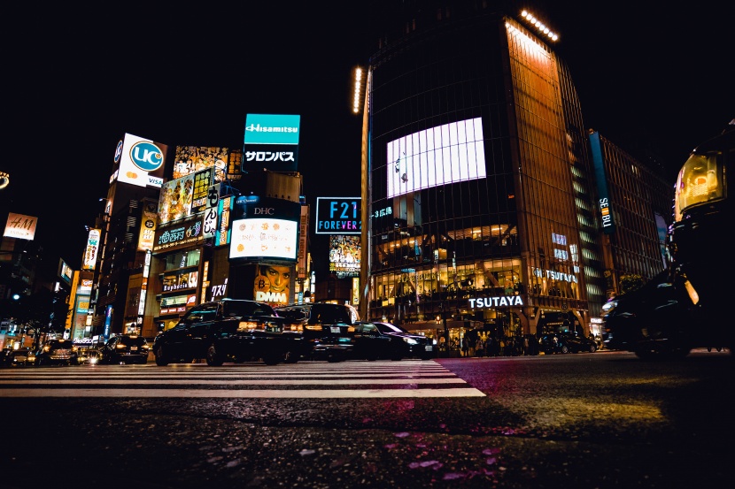 日本街道夜景圖片