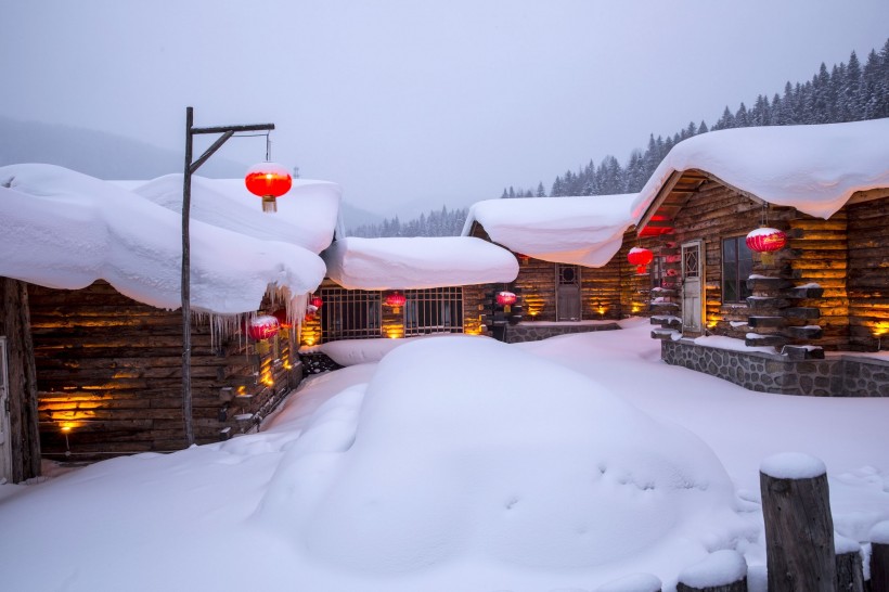 黑龙江雪乡风景图片