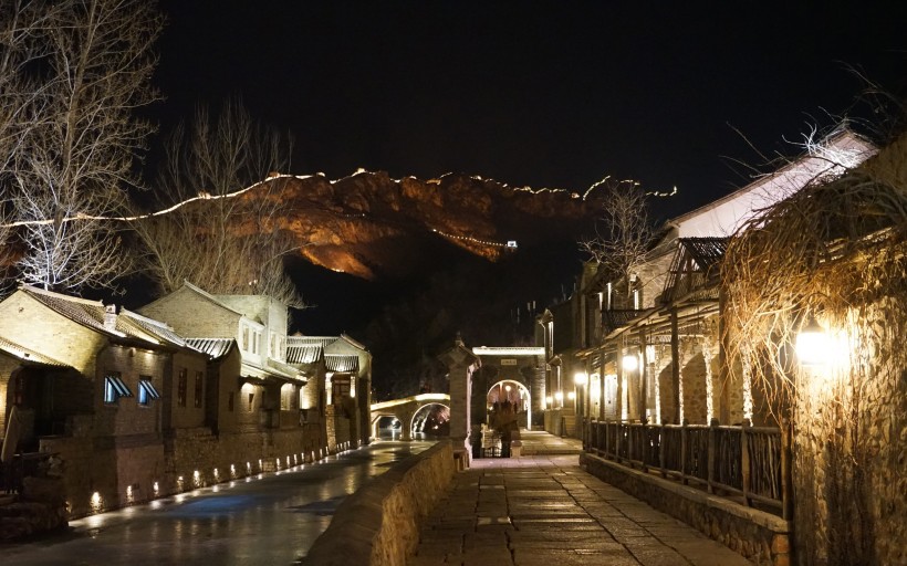 北京古北水镇夜景图片