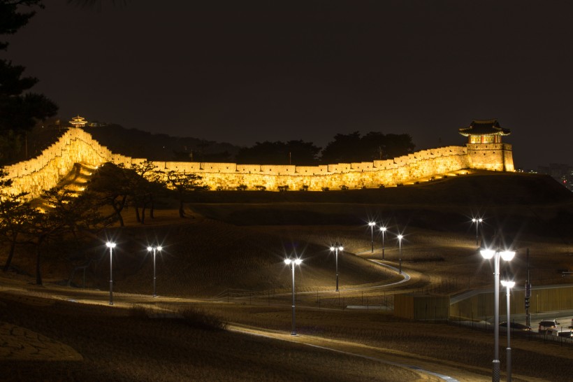 韓國水原華城建筑風景圖片