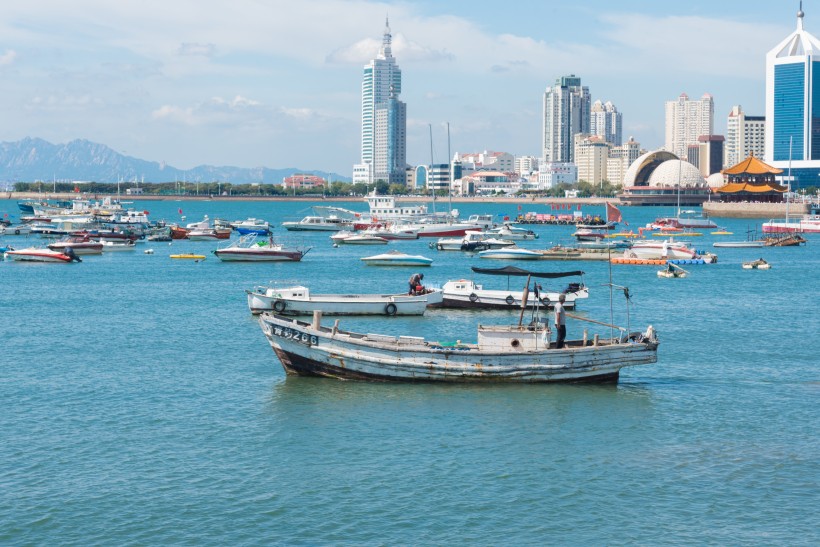 山东青岛海滨城市建筑风景图片