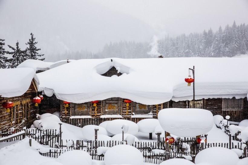 黑龙江雪乡风景图片